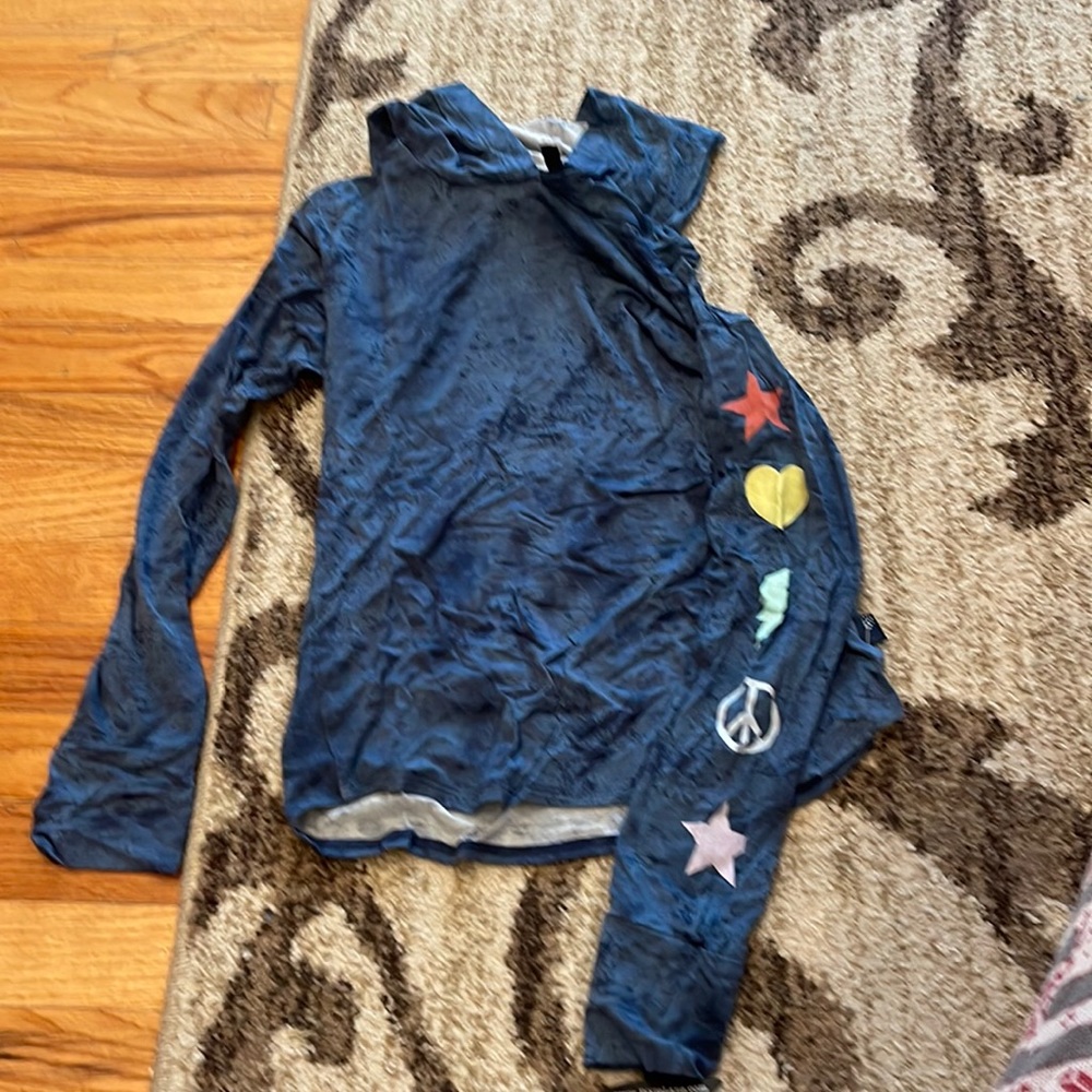 Girls size 9/10 - Pixie Lane blue hoodie